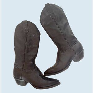 TONY LAMA Black Cowboy Cowgirl Western Boots Size 5.5